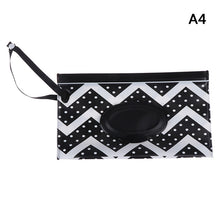 Load image into Gallery viewer, Eco-friendly Easy-carry Wet Wipes Bag Snap Strap Wipes Container Clamshell Cosmetic Pouch Clutch Cleaning Wipes Case