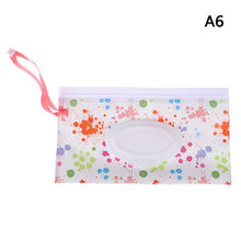 Load image into Gallery viewer, Eco-friendly Easy-carry Wet Wipes Bag Snap Strap Wipes Container Clamshell Cosmetic Pouch Clutch Cleaning Wipes Case
