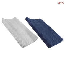 Load image into Gallery viewer, 2 Pcs Soft Reusable Changing Pad Cover Minky Dot Foldable Travel Baby Breathable Diaper Pad Sheets Cover