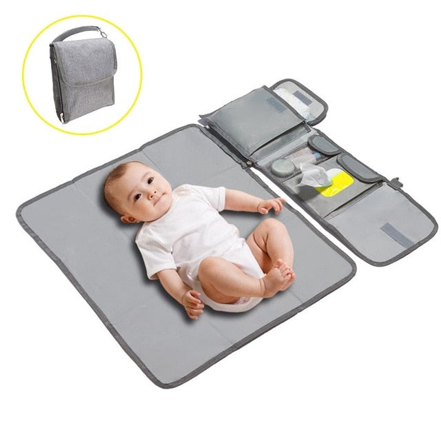 Baby changing mat Waterproof Mummy bag Baby stroller portable diaper changing pad Changing Diaper Clutch for Camping Travel