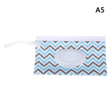 Load image into Gallery viewer, Eco-friendly Easy-carry Wet Wipes Bag Snap Strap Wipes Container Clamshell Cosmetic Pouch Clutch Cleaning Wipes Case
