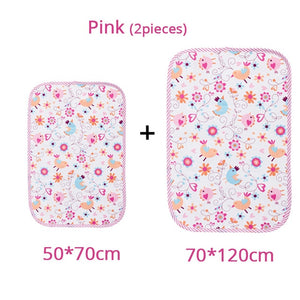 Baby Changing Mat Infants Washable Waterproof Mattress Cartoon Changing Pad Floor mats Cushion Reusable Diaper