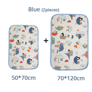 Baby Changing Mat Infants Washable Waterproof Mattress Cartoon Changing Pad Floor mats Cushion Reusable Diaper