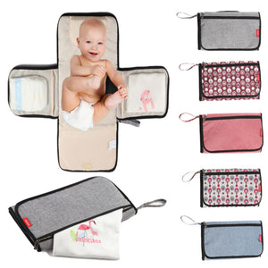 HereNice Waterproof Multi Function Portable Diaper Changing Bag Pad Baby Mom Clean Hand Folding Mat Infant Care Products