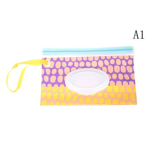 19 Styles Baby Kids Wipe Clutch Carrying Bag Wet Wipes Dispenser Snap-strap Bag Pouch Outdoor Travel Wet Paper Towel Container